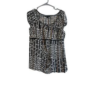 International concepts polka dot blouse